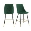 Zia 27 in. Emerald High Back Metal Bar Stool (Set of 2) by Picket House Furnishings