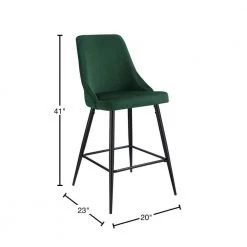 Ziva 27 in. Emerald High Back Metal Bar Stool (Set of 2) by Picket House Furnishings -Picket House Furnishings Sales Store green picket house furnishings bar stools r 2070 294 bse 40 1000