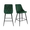 Ziva 27 in. Emerald High Back Metal Bar Stool (Set of 2) by Picket House Furnishings