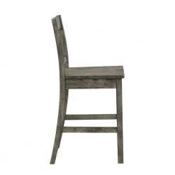Grayson 24 in. High Back Counter Side Chair Set with Wooden Seat (Set of 2) by Picket House Furnishings -Picket House Furnishings Sales Store grey oak picket house furnishings bar stools dnh100cscwvs 1f 1000