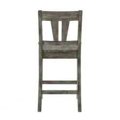 Grayson 24 in. High Back Counter Side Chair Set with Wooden Seat (Set of 2) by Picket House Furnishings -Picket House Furnishings Sales Store grey oak picket house furnishings bar stools dnh100cscwvs 44 1000