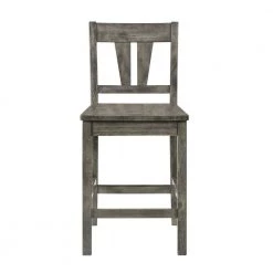 Grayson 24 in. High Back Counter Side Chair Set with Wooden Seat (Set of 2) by Picket House Furnishings -Picket House Furnishings Sales Store grey oak picket house furnishings bar stools dnh100cscwvs 4f 1000