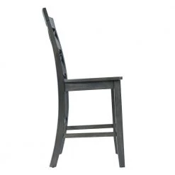 Regan 24 in. High Back Counter Side Chair Set in Gray (Set of 2) by Picket House Furnishings 13 Regan 24 in. High Back Counter Side Chair Set in Gray (Set of 2) by Picket House Furnishings -Picket House Furnishings Sales Store grey picket house furnishings bar stools drn300csc 1f 1000