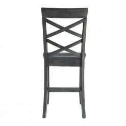 Regan 24 in. High Back Counter Side Chair Set in Gray (Set of 2) by Picket House Furnishings 14 Regan 24 in. High Back Counter Side Chair Set in Gray (Set of 2) by Picket House Furnishings -Picket House Furnishings Sales Store grey picket house furnishings bar stools drn300csc 44 1000