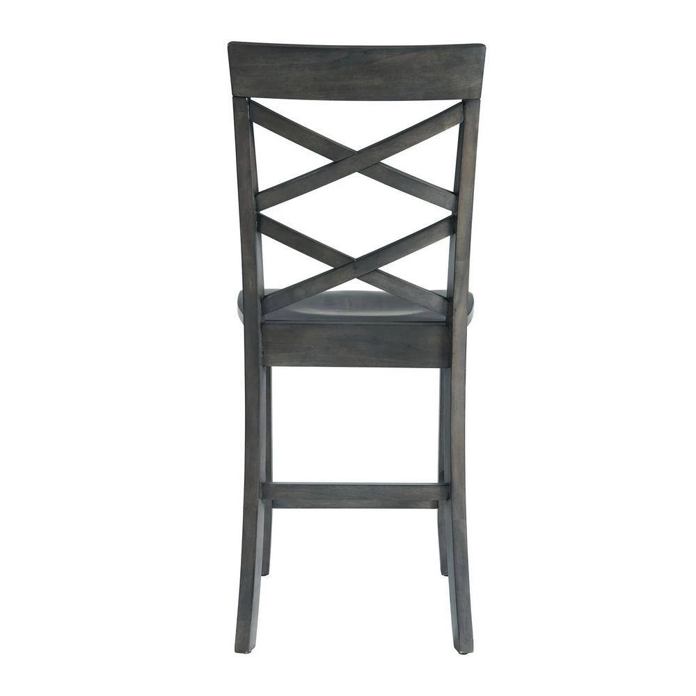 Regan 24 in. High Back Counter Side Chair Set in Gray (Set of 2) by Picket House Furnishings 6 Regan 24 in. High Back Counter Side Chair Set in Gray (Set of 2) by Picket House Furnishings - Image 6