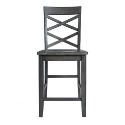 Regan 24 in. High Back Counter Side Chair Set in Gray (Set of 2) by Picket House Furnishings 12 Regan 24 in. High Back Counter Side Chair Set in Gray (Set of 2) by Picket House Furnishings -Picket House Furnishings Sales Store grey picket house furnishings bar stools drn300csc 4f 1000
