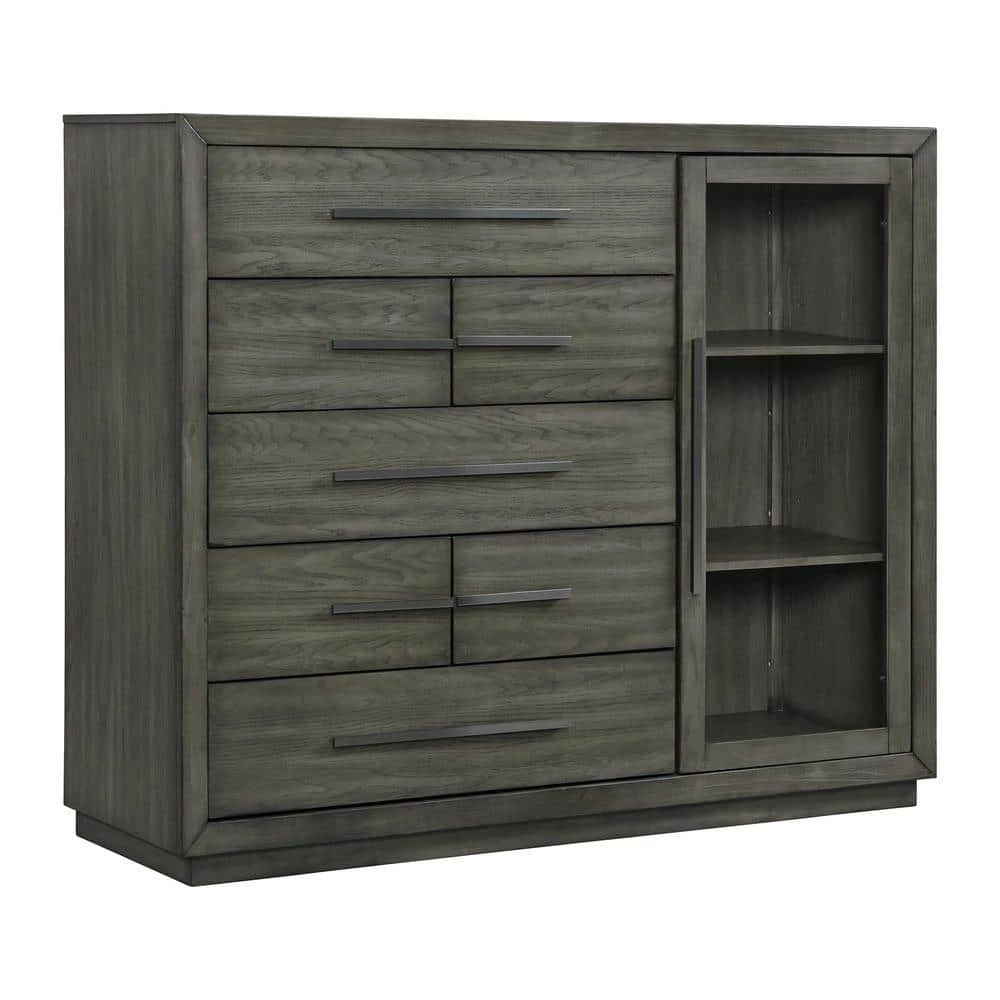 7-Drawer Hollis Gentlemen's Chest in Gray by Picket House Furnishings 1 7-Drawer Hollis Gentlemen's Chest in Gray by Picket House Furnishings