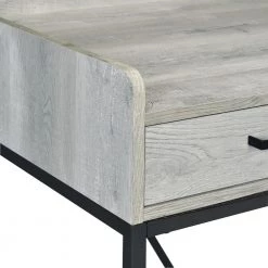 Peyton 47 in. Rectangle Grey Metal 1 Drawer Computer Desk by Picket House Furnishings -Picket House Furnishings Sales Store grey picket house furnishings computer desks ckps300dk 4f 1000