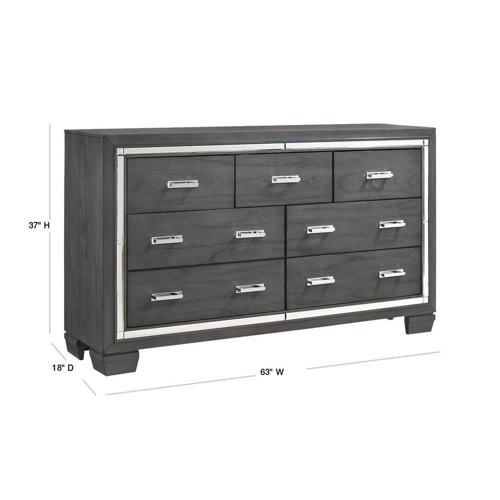 Kenzie 7-Drawer Grey Dresser by Picket House Furnishings 3 Kenzie 7-Drawer Grey Dresser by Picket House Furnishings - Image 3