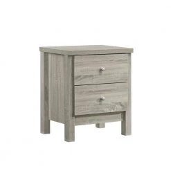 Cian 2-Drawer Grey Nightstand (24 H x 20 W x 15 D) by Picket House Furnishings