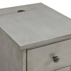 Kian 27 in. H x 18 in. W x 20 in. D Side Table in Grey by Picket House Furnishings 12 Kian 27 in. H x 18 in. W x 20 in. D Side Table in Grey by Picket House Furnishings -Picket House Furnishings Sales Store grey picket house furnishings nightstands ctmt350nse 4f 1000