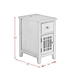Kian 27 in. H x 18 in. W x 20 in. D Side Table in Grey by Picket House Furnishings 16 Kian 27 in. H x 18 in. W x 20 in. D Side Table in Grey by Picket House Furnishings -Picket House Furnishings Sales Store grey picket house furnishings nightstands ctmt350nse 76 1000