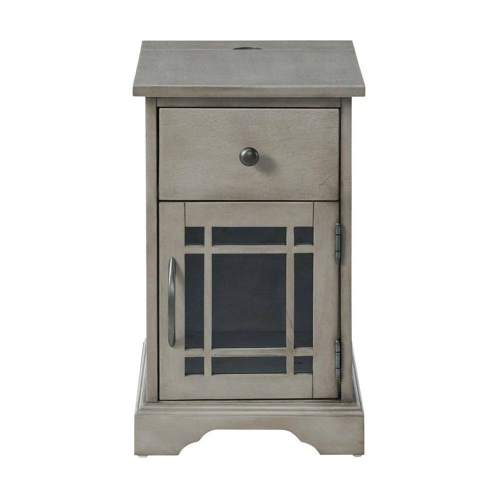 Kian 27 in. H x 18 in. W x 20 in. D Side Table in Grey by Picket House Furnishings 2 Kian 27 in. H x 18 in. W x 20 in. D Side Table in Grey by Picket House Furnishings - Image 2