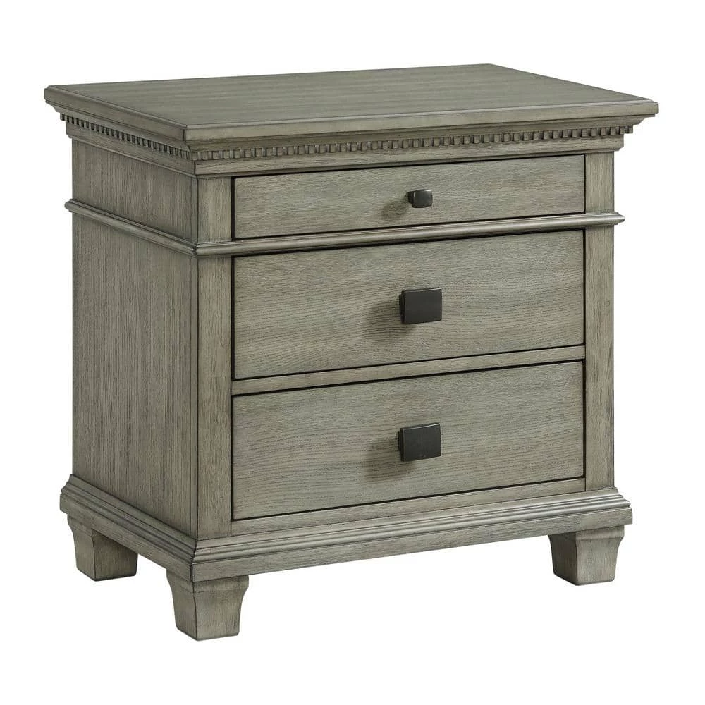 Clovis 28 in. H x 30 in. W x 17 in. D 3- Drawer Nightstand With USB by Picket House Furnishings 1 Clovis 28 in. H x 30 in. W x 17 in. D 3- Drawer Nightstand With USB by Picket House Furnishings