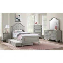 Jenna 26 in. H x 24 in. W x 16 in. D Nightstand in Grey by Picket House Furnishings -Picket House Furnishings Sales Store grey picket house furnishings nightstands js300nso 31 1000