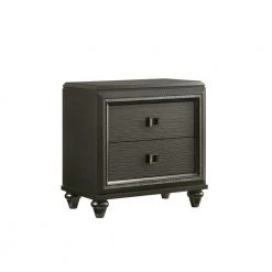 Faris 28 in. H x 27 in. W x 17 in. D 2-Drawer Nightstand in Black by Picket House Furnishings