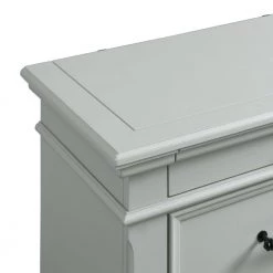 Brooks 28 in. H x 28 in. W x 16 in. D 3-Drawer Nightstand With USB Ports in Grey by Picket House Furnishings -Picket House Furnishings Sales Store grey picket house furnishings nightstands sr300ns 4f 1000