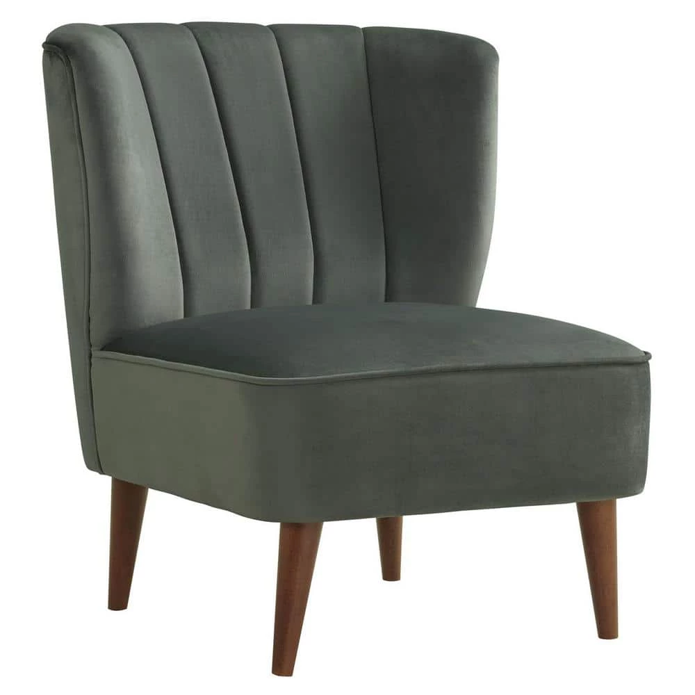 Gun Metal Corbin Tufted Accent Chair by Picket House Furnishings 3 Gun Metal Corbin Tufted Accent Chair by Picket House Furnishings - Image 3