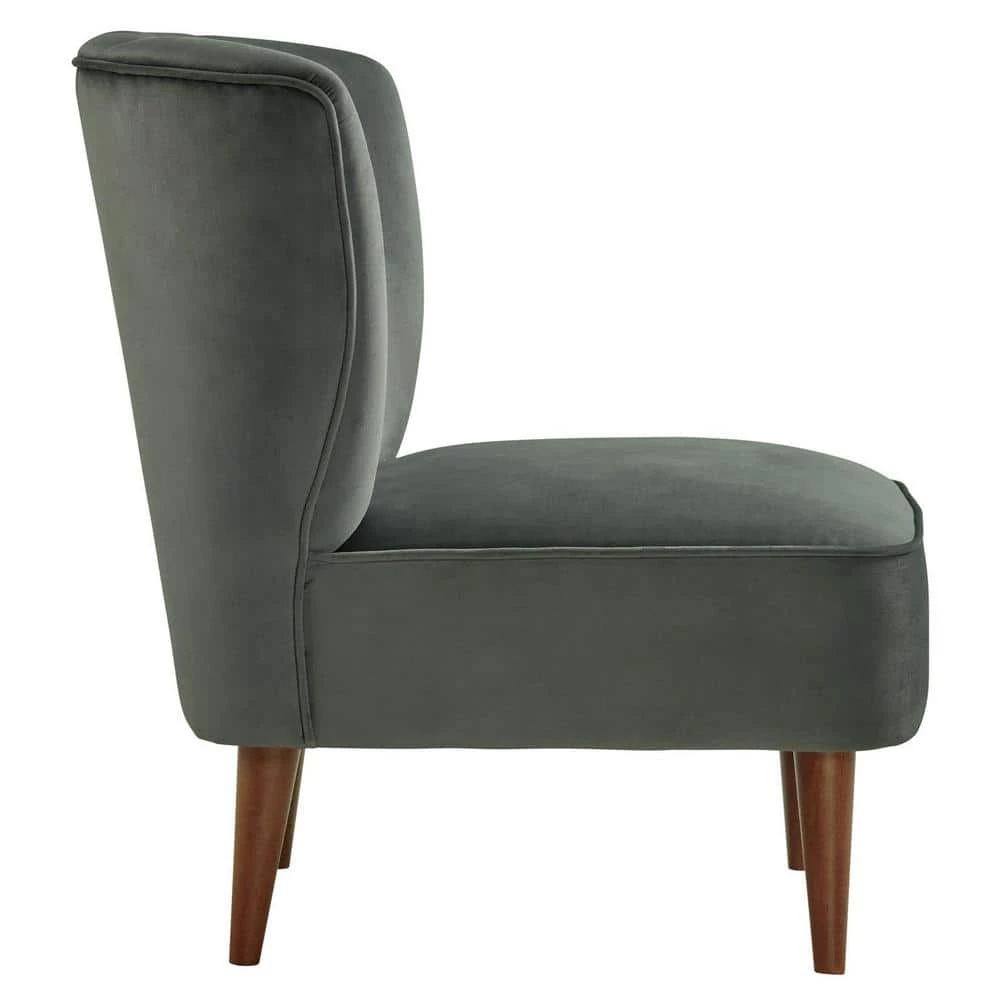 Gun Metal Corbin Tufted Accent Chair by Picket House Furnishings 5 Gun Metal Corbin Tufted Accent Chair by Picket House Furnishings - Image 5