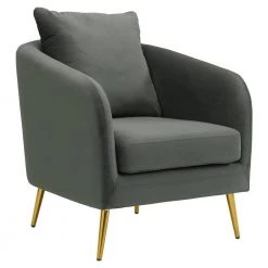 Zuri Accent Arm Chair with Gold Legs in Gun Metal by Picket House Furnishings -Picket House Furnishings Sales Store gun metal picket house furnishings accent chairs ujs288101mle 40 1000