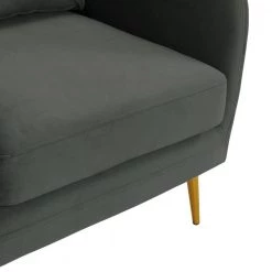 Zuri Accent Arm Chair with Gold Legs in Gun Metal by Picket House Furnishings -Picket House Furnishings Sales Store gun metal picket house furnishings accent chairs ujs288101mle fa 1000