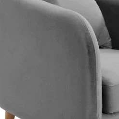 Zoe Accent Arm Chair with Wooden Legs in Gun Metal by Picket House Furnishings -Picket House Furnishings Sales Store gun metal picket house furnishings accent chairs ujs288101wle 44 1000