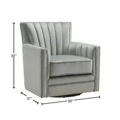 Lawson Gun Metal Swivel Chair by Picket House Furnishings -Picket House Furnishings Sales Store gun metal picket house furnishings accent chairs uln1819102swe 40 1000