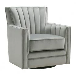 Lawson Gun Metal Swivel Chair by Picket House Furnishings