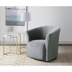 Gun Metal Cason Swivel Chair by Picket House Furnishings -Picket House Furnishings Sales Store gun metal picket house furnishings accent chairs urt288100swe 31 1000