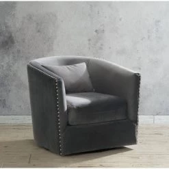 Gun Metal Zola Swivel Chair by Picket House Furnishings -Picket House Furnishings Sales Store gun metal picket house furnishings accent chairs ust1819102swe 31 1000