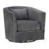 Gun Metal Zola Swivel Chair by Picket House Furnishings