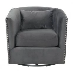 Gun Metal Zola Swivel Chair by Picket House Furnishings -Picket House Furnishings Sales Store gun metal picket house furnishings accent chairs ust1819102swe c3 1000