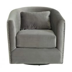 Alba Gun Metal Swivel Chair by Picket House Furnishings -Picket House Furnishings Sales Store gun metal picket house furnishings accent chairs ust3294102swe c3 1000