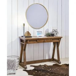 Brees 48 in. Rectangle Latte Pine 1 Drawer Computer Desk by Picket House Furnishings -Picket House Furnishings Sales Store latte picket house furnishings computer desks m 9220 22 dk 31 1000