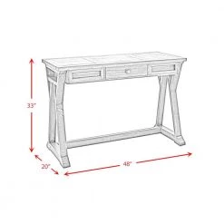 Brees 48 in. Rectangle Latte Pine 1 Drawer Computer Desk by Picket House Furnishings -Picket House Furnishings Sales Store latte picket house furnishings computer desks m 9220 22 dk fa 1000