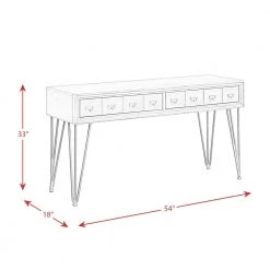 Tanner 54 in. Light Walnut Standard Rectangle Wood Console Table with Drawers by Picket House Furnishings -Picket House Furnishings Sales Store light walnut picket house furnishings console tables tbn100ste fa 1000