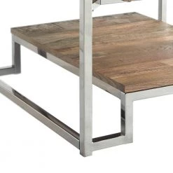 Hampton Square 24 in. Glass Storage End Table in Chrome by Picket House Furnishings 11 Hampton Square 24 in. Glass Storage End Table in Chrome by Picket House Furnishings -Picket House Furnishings Sales Store light walnut picket house furnishings end side tables ctmx100ete 1d 1000