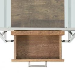 Hampton Square 24 in. Glass Storage End Table in Chrome by Picket House Furnishings 13 Hampton Square 24 in. Glass Storage End Table in Chrome by Picket House Furnishings -Picket House Furnishings Sales Store light walnut picket house furnishings end side tables ctmx100ete 77 1000