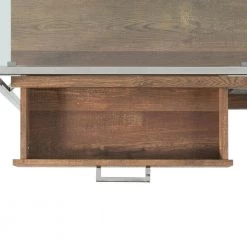 Hampton Rectangle 47 in. Glass Storage Sofa Table in Walnut by Picket House Furnishings -Picket House Furnishings Sales Store light walnut picket house furnishings end side tables ctmx100ste 77 1000