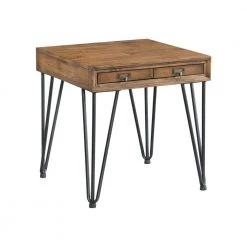 Tanner Light Walnut Transitional End Table by Picket House Furnishings