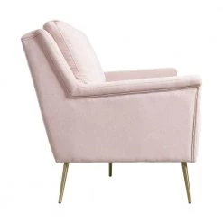 Lincoln 78 in. Blush 3-Seater Sofa With Gold Legs by Picket House Furnishings -Picket House Furnishings Sales Store linen picket house furnishings sofas couches ucb1740300 4f 1000