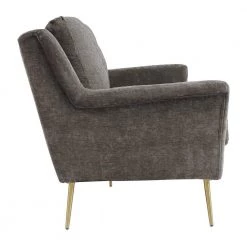 Lincoln 78 in. Cocoa 3-Seater Sofa with Gold Legs by Picket House Furnishings -Picket House Furnishings Sales Store linen picket house furnishings sofas couches ucb1744300 4f 1000