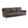 Lincoln 78 in. Cocoa 3-Seater Sofa with Gold Legs by Picket House Furnishings