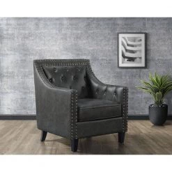 Magnetite Tessa Chair by Picket House Furnishings -Picket House Furnishings Sales Store magnetite picket house furnishings accent chairs utf120100e 31 1000