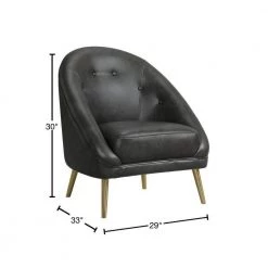 Magnetite Taya Chair with Gold Legs by Picket House Furnishings -Picket House Furnishings Sales Store magnetite picket house furnishings accent chairs uti120100gce 40 1000