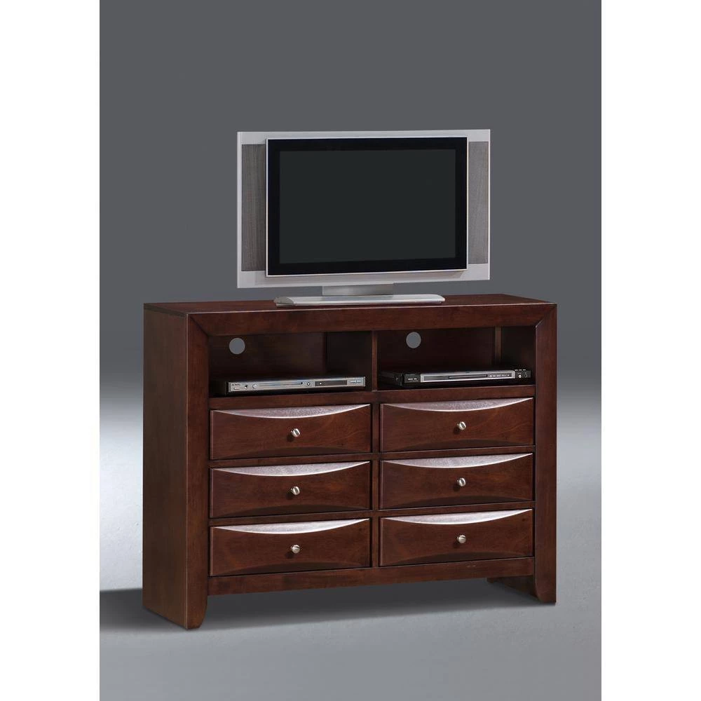 Emily Mahogany 6-Drawer Media Chest by Picket House Furnishings 5 Emily Mahogany 6-Drawer Media Chest by Picket House Furnishings - Image 5