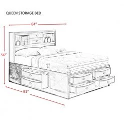 Madison Mahogany Queen Storage Bed by Picket House Furnishings -Picket House Furnishings Sales Store mahogany picket house furnishings panel beds em300qb c3 1000
