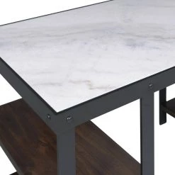 Juno 54 in. Rectangle White Faux Marble Computer Desk by Picket House Furnishings -Picket House Furnishings Sales Store marble picket house furnishings computer desks a 9294 dk 4f 1000