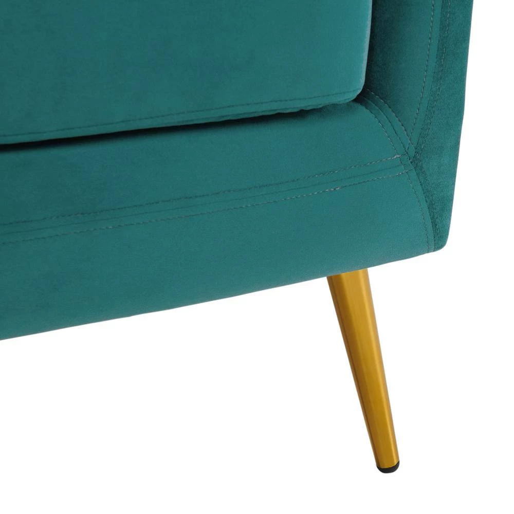Zuri Accent Arm Chair with Gold Legs in Marine Blue by Picket House Furnishings 4 Zuri Accent Arm Chair with Gold Legs in Marine Blue by Picket House Furnishings - Image 4
