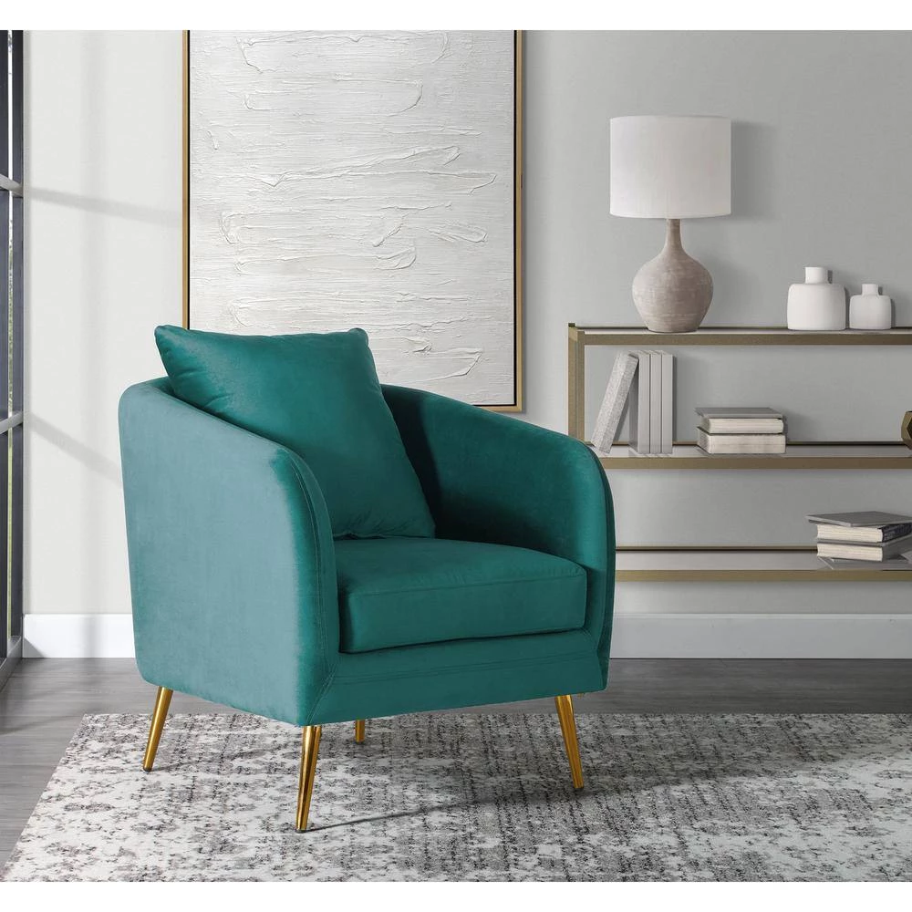 Zuri Accent Arm Chair with Gold Legs in Marine Blue by Picket House Furnishings 12 Zuri Accent Arm Chair with Gold Legs in Marine Blue by Picket House Furnishings - Image 12
